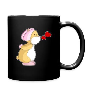 Hamster Braut Schleier Hochzeit - Tasse einfarbig - Schwarz - Rechts