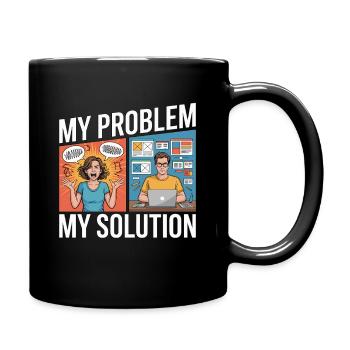 UX/UI Designer My Problem My Pictogram Dad Mom - Full Colour Mug - black - Right