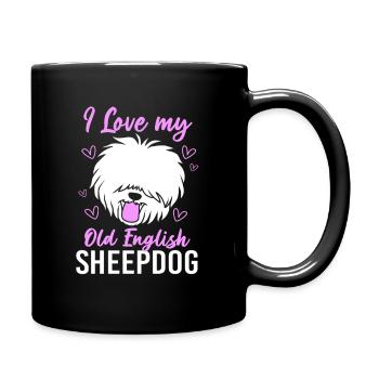 English Shepherd Dog - Full Colour Mug - black - Right
