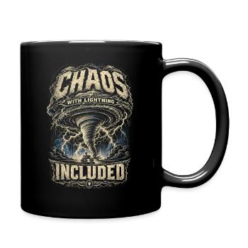 Sturmjäger Meteorologe Chaos avec la foudre - Mug uni - noir - Droite