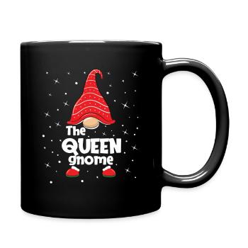 Queen Gnome Regal Hut-Design - Tasse einfarbig - Schwarz - Rechts