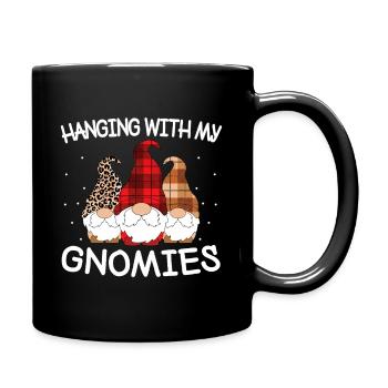 Gnomies Trio: Mit Gnomen abhängen - Tasse einfarbig - Schwarz - Rechts
