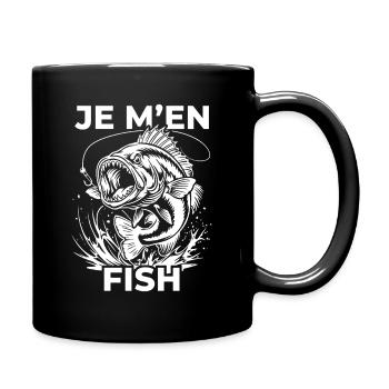 Je M'en Fish Humour Pêche Poisson Cadeau Drôle - Mug uni - noir - Droite