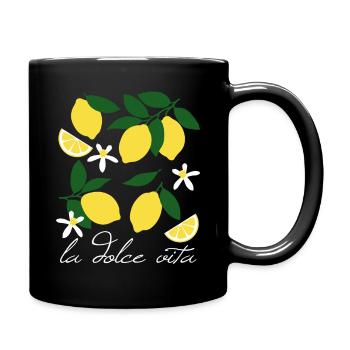 La Dolce Vita Zitronen - Tasse einfarbig - Schwarz - Rechts