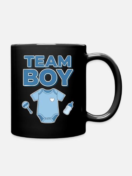 Gender Reveal Team Jongen Babyshower Baby - Mok uni - zwart