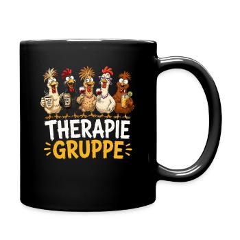 Therapiegruppe Hühner Party - Tasse einfarbig - Schwarz - Rechts