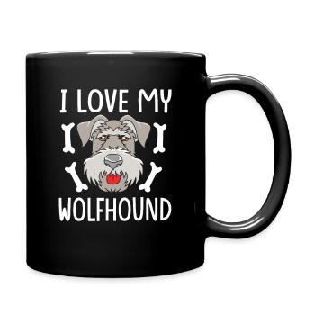 Irischer Wolfshund - Tasse einfarbig - Schwarz - Rechts