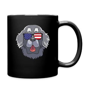 Neufundländer - Tasse einfarbig - Schwarz - Rechts