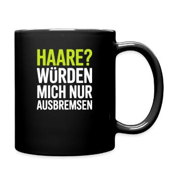 Glatze Glatzenträger Glatzkopf Geschenk - Tasse einfarbig - Schwarz - Rechts