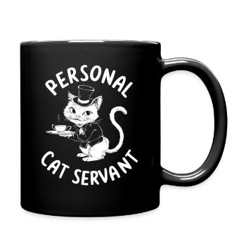 Garçon chat avec du thé - Mug uni - noir - Droite