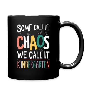 Chaos meets kindergarten - Full Colour Mug - black - Right