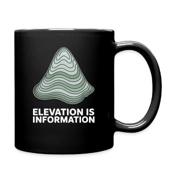 Elevation Is Information Topografische - Tasse einfarbig - Schwarz - Rechts