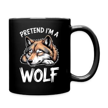 Paroles de loups, drôle de cadeau de loup - Mug uni - noir - Droite