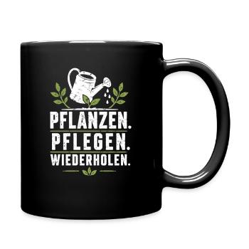 Pflanzen Pflegen Garten Shirt - Tasse einfarbig - Schwarz - Rechts