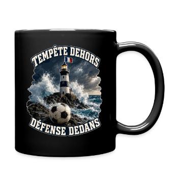 Phare Breton Foot - Tasse einfarbig - Schwarz - Rechts