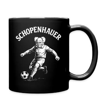 Schopenhauer playing football T-Shirt - Full Colour Mug - black - Right