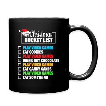 Weihnachts-Bucket List: Videospiele spielen - Tasse einfarbig - Schwarz - Rechts
