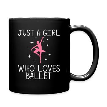 Juste une fille qui aime le ballet - Mug uni - noir - Droite