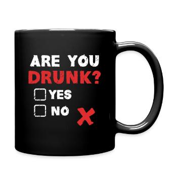 Beer drinkers drunk drunk party night - Full Colour Mug - black - Right