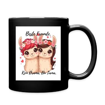 Beste_Freunde - Tasse einfarbig - Schwarz - Rechts