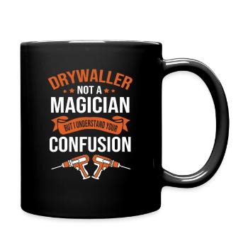 Construction site drywall assembly fitter - Full Colour Mug - black - Right