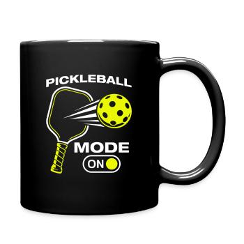 Pickleball Mode on Funny Pickleball Player - Full Colour Mug - black - Right