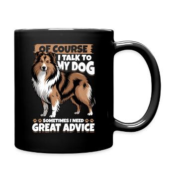 Chien Shetland Sheltie Race - Mug uni - noir - Droite