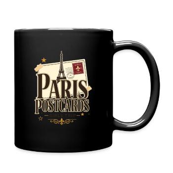 Funny Girls Trip Gifts, Paris Postcards Girls Trip - Full Colour Mug - black - Right