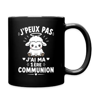 J'peux pas j'ai ma 1ère communion - Mug uni - noir - Droite