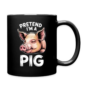 Pig Sayings Pig Funny Pigs Gift - Full Colour Mug - black - Right