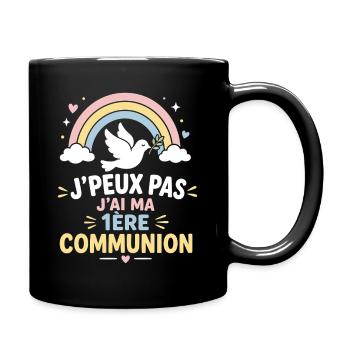 J'peux pas j'ai ma 1ère Communion - Mug uni - noir - Droite
