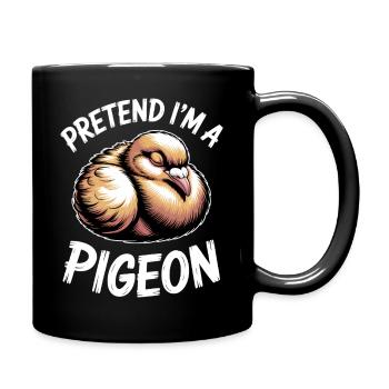 Dove Sayings Birds Funny Doves Gift - Full Colour Mug - black - Right