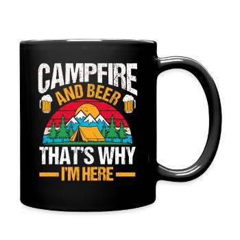 Camping Beer Camp Life Forest Camper - Full Colour Mug - black - Right