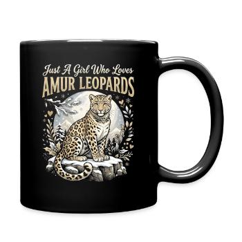 Graphic for girl who loves Amur leopards - Full Colour Mug - black - Right