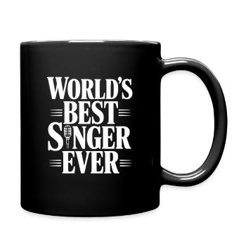 World's Best Singer Ever - Full Colour Mug - black - Right