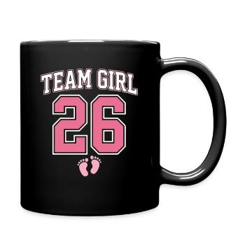 Team Girl 26 Pink Spirit - Tasse einfarbig - Schwarz - Rechts