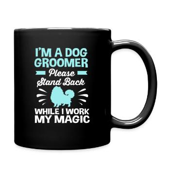Dog groomer - Full Colour Mug - black - Right