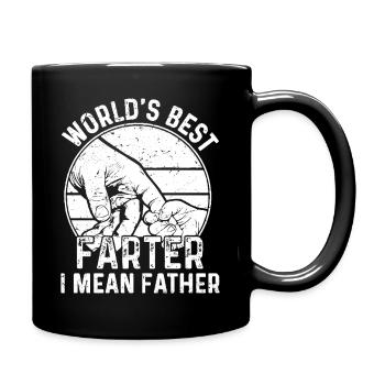 worlds best farter I mean father - Full Colour Mug - black - Right