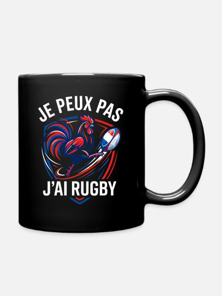 Je peux pas j ai rugby coq francais - Mug uni - noir