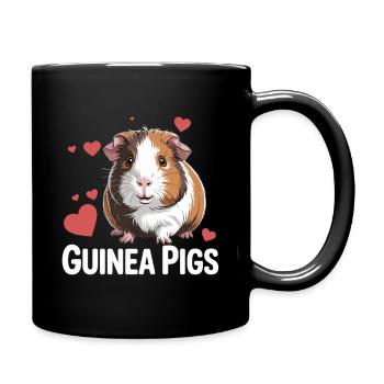 Guinea Pigs Guinea Pig Love Hearts For - Full Colour Mug - black - Right