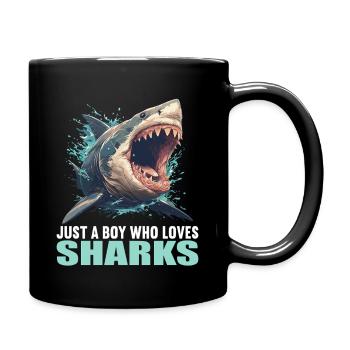 Haie Hai - Tasse einfarbig - Schwarz - Rechts