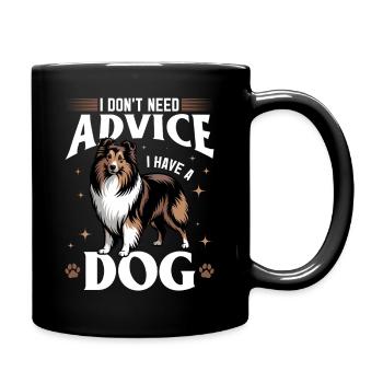 Shetland Sheepdog Sheltie Dog Breed - Full Colour Mug - black - Right
