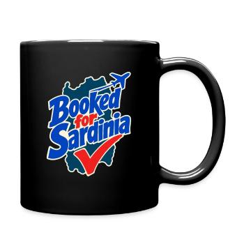 Girls Trip Gifts, Booked for Sardinia Vacation Quo - Full Colour Mug - black - Right