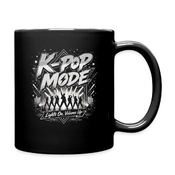 Motif de concert de mode K-Pop - Mug uni - noir - Droite
