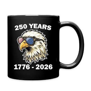 USA 250th Eagle Design - Full Colour Mug - black - Right