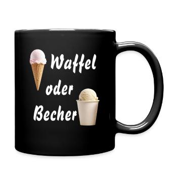 EIS WAFFEL ODER BECHER - Tasse einfarbig - Schwarz - Rechts