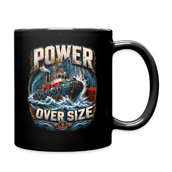 Tugboats Tugboats Power Over Size - Full Colour Mug - black - Right
