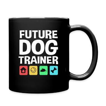 Hundetrainer - Tasse einfarbig - Schwarz - Rechts