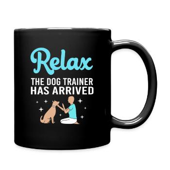 Hundetrainer - Tasse einfarbig - Schwarz - Rechts