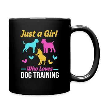 Hundetrainer - Tasse einfarbig - Schwarz - Rechts